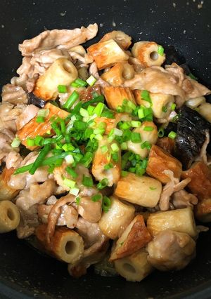 豚、鶏、ナス、ちくわのポン酢煮★★★-レシピのメイン写真