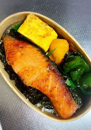海苔鮭弁当-レシピのメイン写真