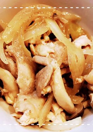 ドレッシングで簡単!鶏肉としめじの炒め物-レシピのメイン写真