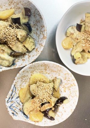 全てレンジなすとポテトのホットサラダ-レシピのメイン写真