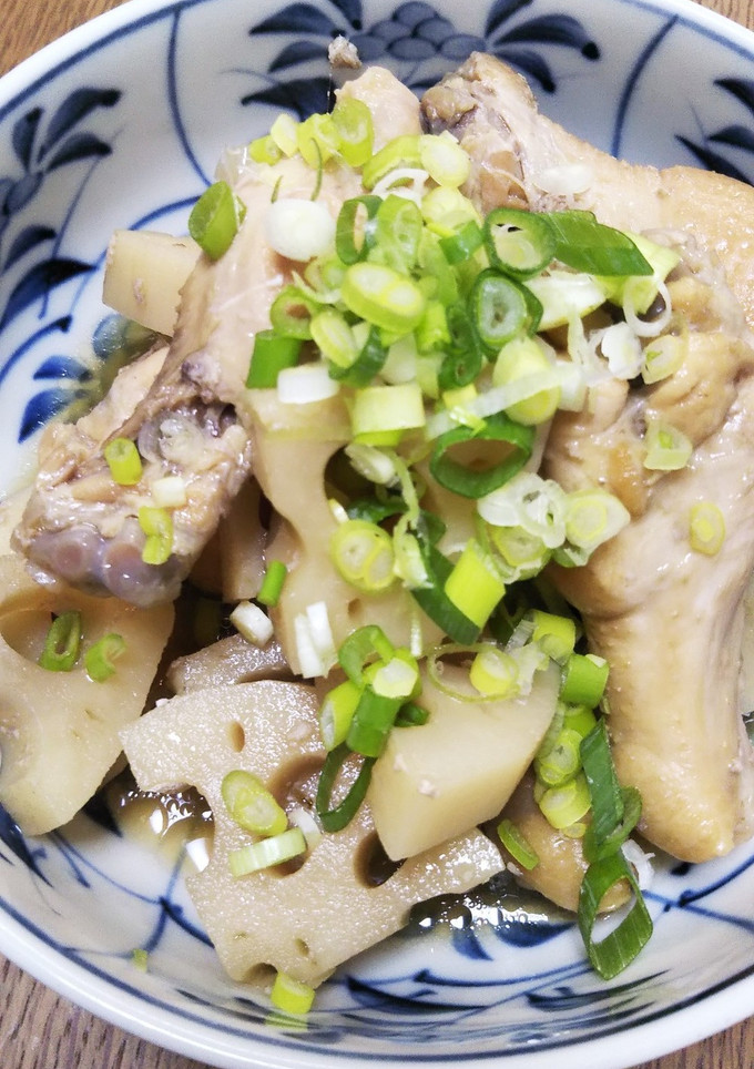 手羽元とれんこんの煮物-レシピのメイン写真