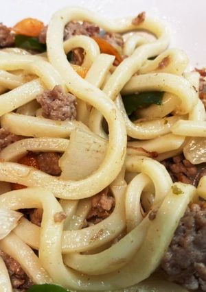 2020/11/05旦那焼きうどん弁当-レシピのメイン写真