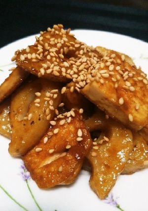 レンコンと木綿豆腐の照り照り炒め-レシピのメイン写真