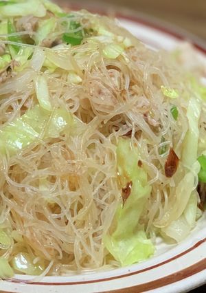 新竹米粉でペペロンチーノ風焼きビーフン-レシピのメイン写真
