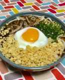超簡単☆関西風♫温玉冷やしたぬきうどん！