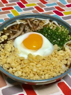 超簡単☆関西風♫温玉冷やしたぬきうどん!-レシピのメイン写真