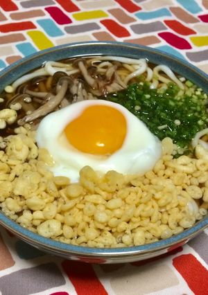 超簡単☆関西風♫温玉冷やしたぬきうどん！-レシピのメイン写真