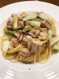 鶏とネギの和風パスタ-レシピのメイン写真