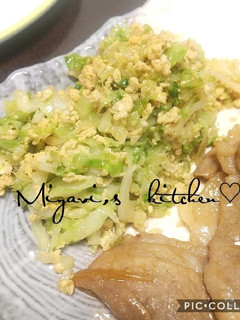 付け合せ、あと1品に♡キャベツの卵炒め♡-レシピのメイン写真