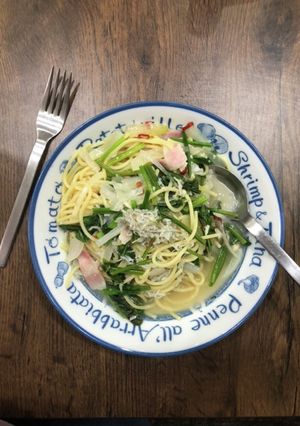フライパンひとつ☆しらすのペペロンチーノ-レシピのメイン写真