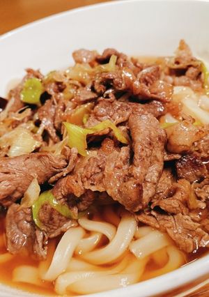 甘辛肉うどん-レシピのメイン写真