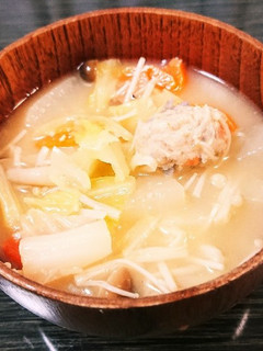 わが家の具だくさん味噌汁-レシピのメイン写真