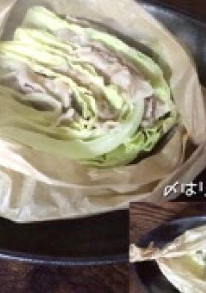 豚バラとキャベツの包み焼き&〆のリゾット-レシピのメイン写真