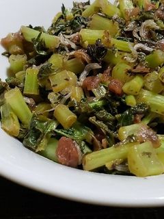 大根葉と梅肉のいためもの-レシピのメイン写真