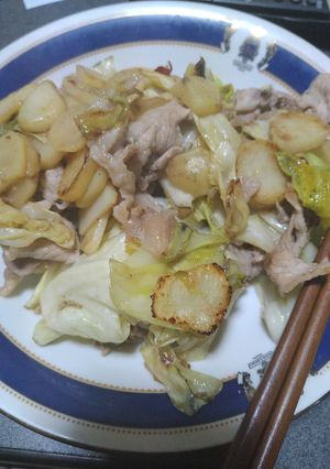 アンチョビキャベツでポテト炒め-レシピのメイン写真