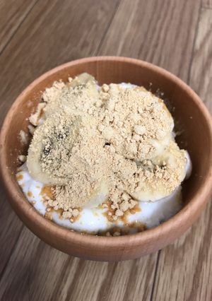 【離乳後期】きなこヨーグルトバナナパン-レシピのメイン写真