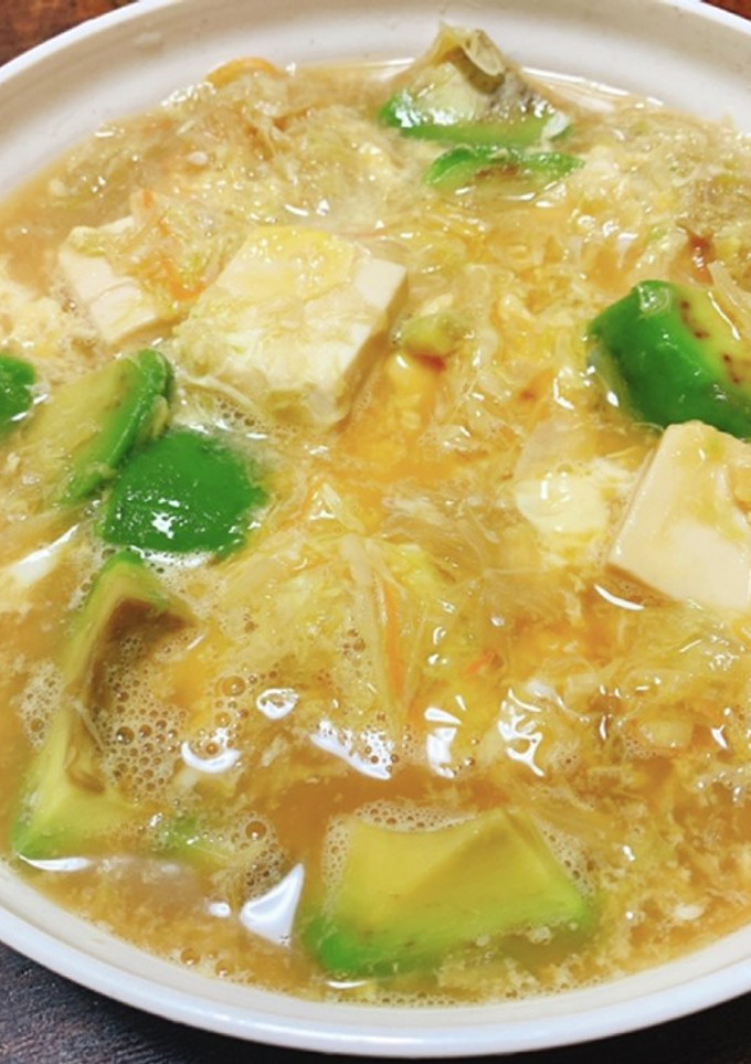 アボガドと豆腐の卵とじ-レシピのメイン写真