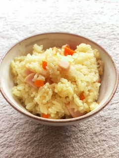 お魚ソーセージ入り♫カレー炊き込みご飯-レシピのメイン写真