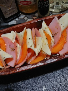 ハム柿チーズのフレンチサラダ(簡単)-レシピのメイン写真
