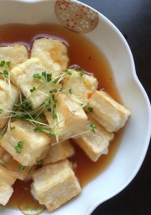 材料２つ♫お餅とお豆腐の揚げ出し-レシピのメイン写真