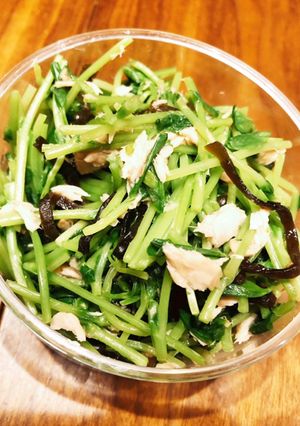 簡単　豆苗ツナ昆布-レシピのメイン写真