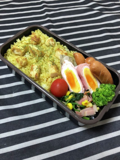 男子高校生弁当★92 カレーピラフ弁当-レシピのメイン写真