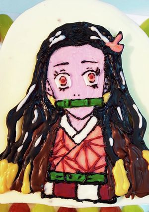 鬼滅の刃ねずこチョコプレート-レシピのメイン写真