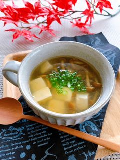 なめこと豆腐の簡単★中華風スープ-レシピのメイン写真