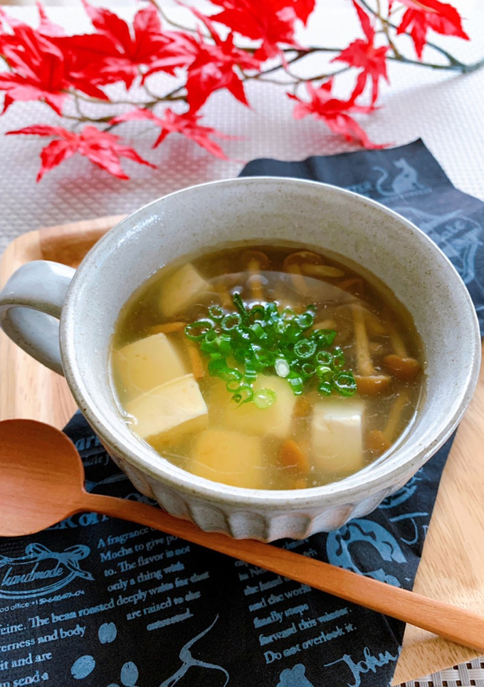 なめこと豆腐の簡単★中華風スープ-レシピのメイン写真