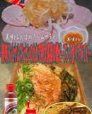 美味ドレとヤムウンセン明太高菜焼ビーフン