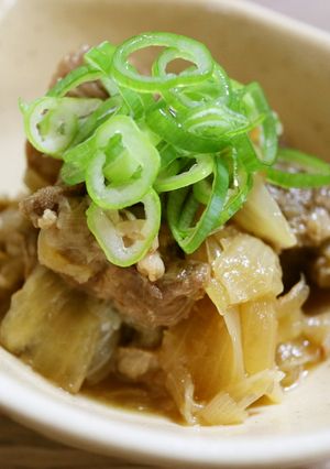 玉ねぎと白ネギのすじ煮込み【JA福井県】-レシピのメイン写真