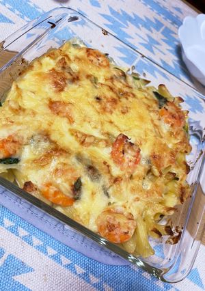 大満足！エビマカロニグラタン-レシピのメイン写真