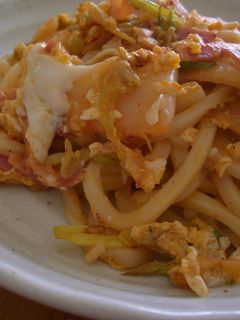 キムチで焼きうどん~♫♪-レシピのメイン写真