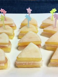 大根に生ハム挟んでミルフィーユ風柿なます-レシピのメイン写真