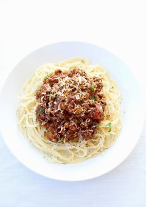 タコシーズニング【スパイシーミートパスタ-レシピのメイン写真