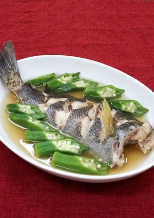 レンジで簡単！イサキとオクラの酒蒸し-レシピのメイン写真