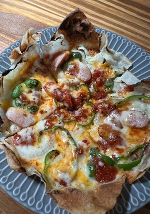 春巻きの皮ピザ☆ダイエットじゃなくても！-レシピのメイン写真