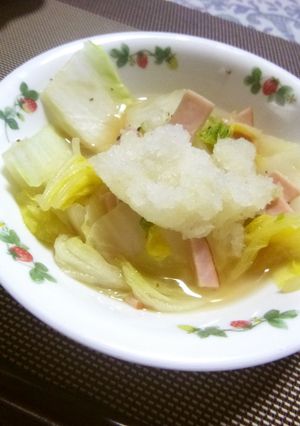 娘作❤　白菜とハムのコンソメ煮-レシピのメイン写真