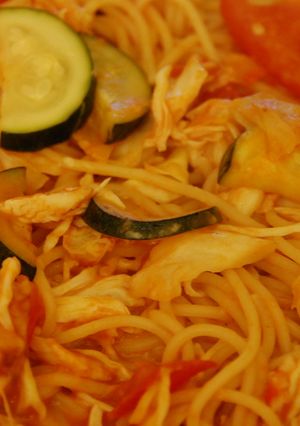蟹とズッキーニのトマトクリームパスタ-レシピのメイン写真
