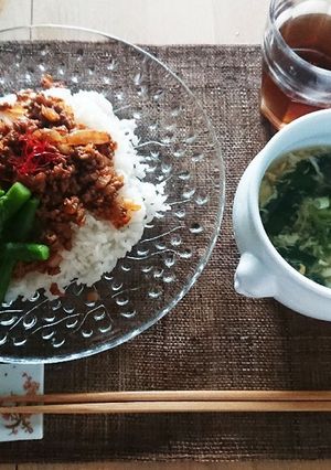 お弁当★ロコモコカフェ丼★卵不要★メイン-レシピのメイン写真