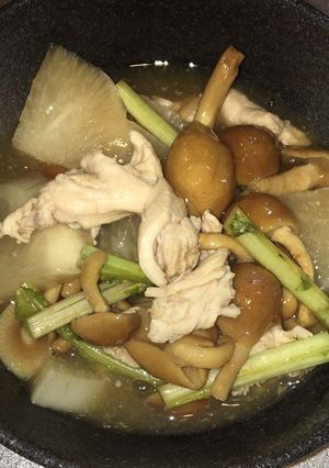 蕪とささみとなめこのポン酢煮-レシピのメイン写真