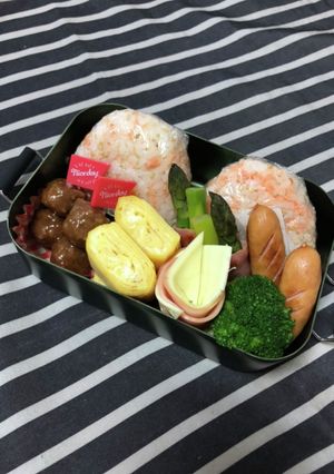 男子中学生弁当★5 おにぎり弁当-レシピのメイン写真