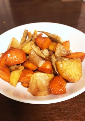 簡単副菜★揚げ野菜の醤油和え-レシピのメイン写真
