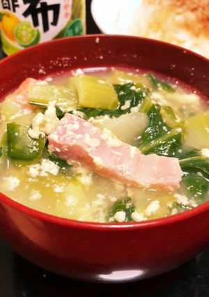 青梗菜の豆乳スープ-レシピのメイン写真