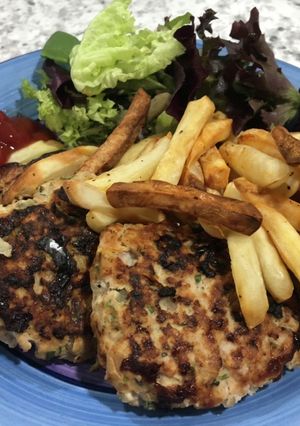 手捏ね不要!簡単ターキーひき肉ハンバーグ-レシピのメイン写真