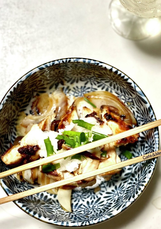 簡単！鶏肉の和風おろしソース丼♪-レシピのメイン写真