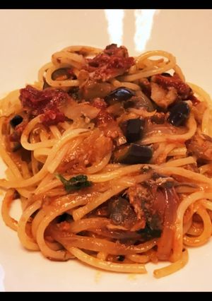 楽ちん　簡単　サバ缶トマトパスタ〜！-レシピのメイン写真