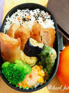 簡単お弁当照り焼きチキン弁当盛り付け覚書-レシピのメイン写真