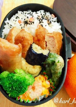 簡単お弁当照り焼きチキン弁当盛り付け覚書-レシピのメイン写真