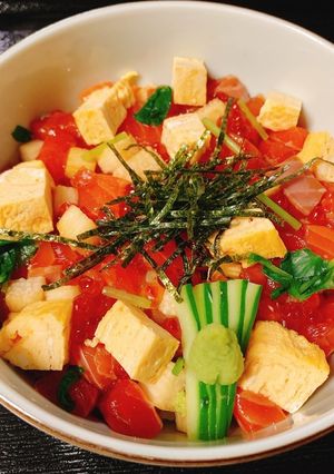 【プロが教える】バラちらし風サーモン丼-レシピのメイン写真